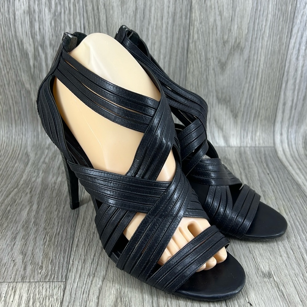 Tory Burch Leather Strappy Sandal Heels